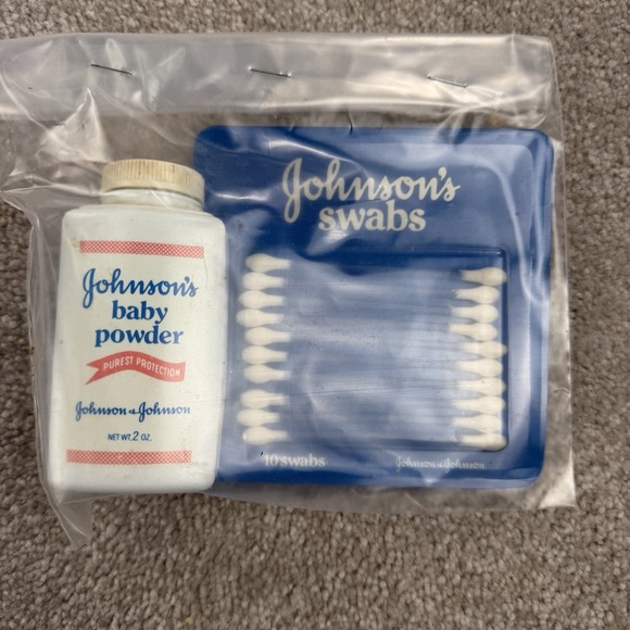 Johnson & Johnson Other - Vintage Johnson Baby Powder Bottle Purest‎ Protection 2 oz Movie Prop Q Tip